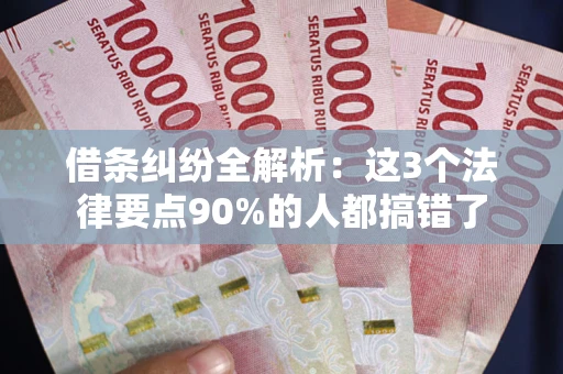 武汉借条纠纷全解析：这3个法律要点90%的人都搞错了