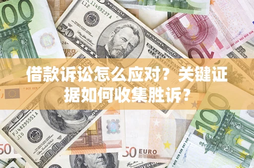 武汉借款诉讼怎么应对？关键证据如何收集胜诉？